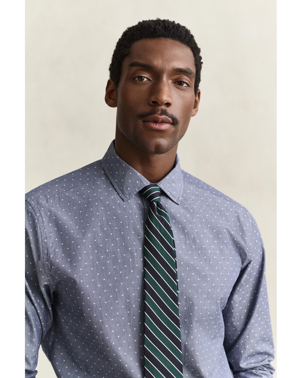 Gant Blue Fil Coupé Shirt Persian for men