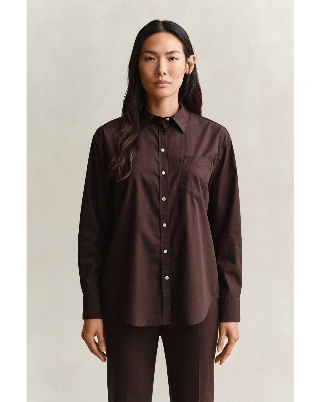 Gant Blue Relaxed Fit Classic Poplin Shirt