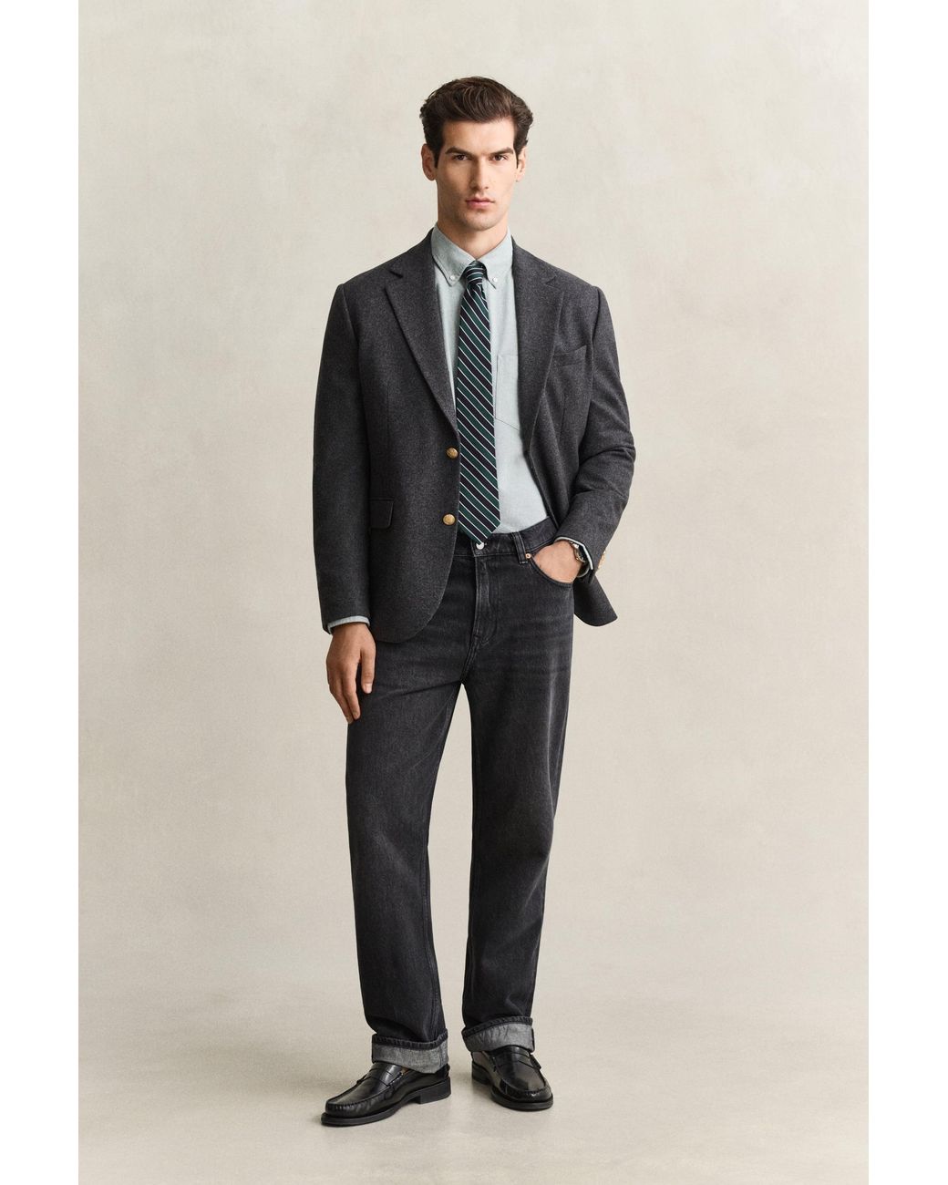 Gant Green Brushed Oxford Shirt for men