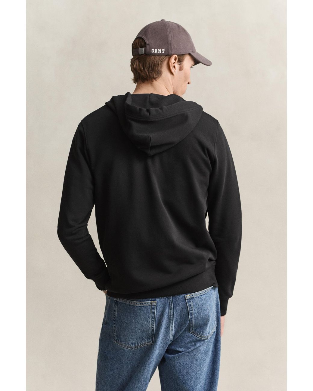 Gant Black Shield Zip Hoodie for men