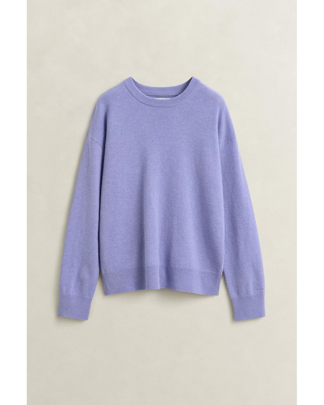 Gant Blue Superfine Lambswool Crew Neck Sweater