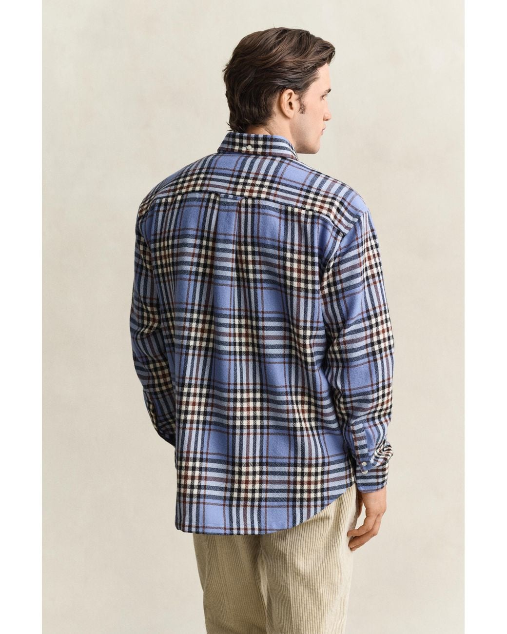 Gant Blue Pinnacle Wool Shirt Clear Sky for men