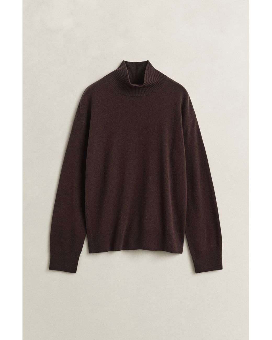Gant Blue Superfine Lambswool Mock Neck Sweater Deep