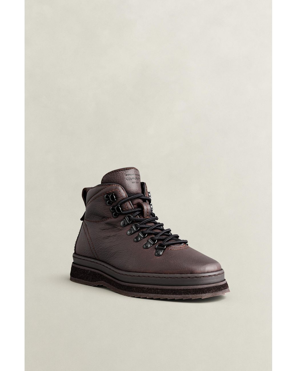 Gant Brown Blistown Leather Boots Dark for men
