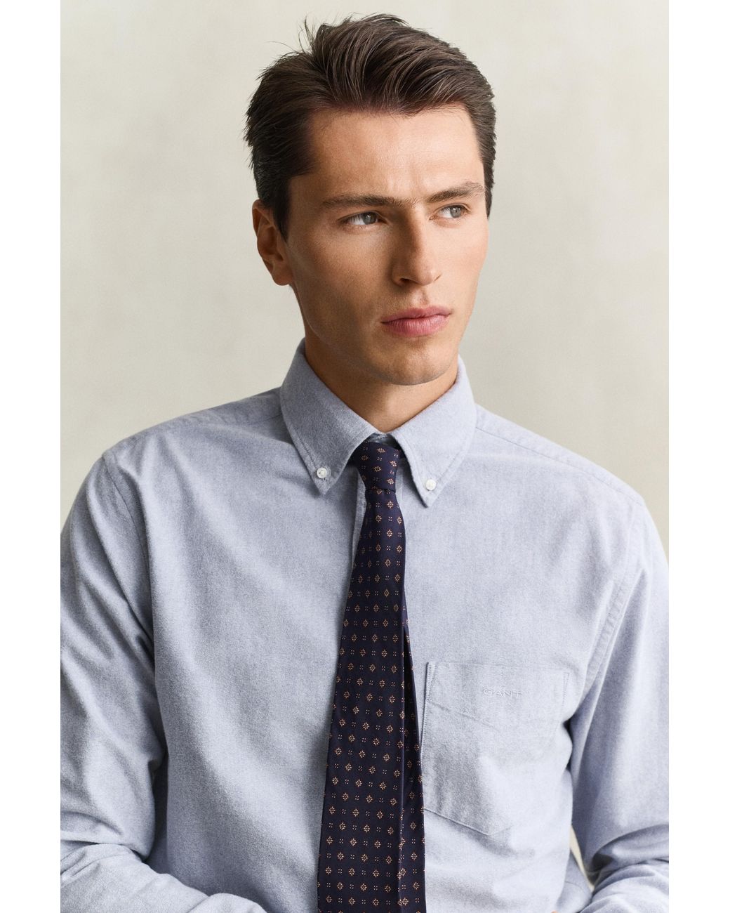 Gant Blue Brushed Oxford Shirt for men