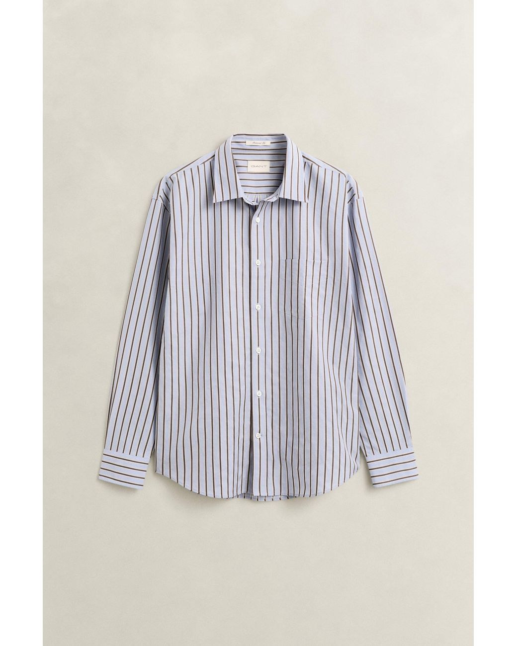 Gant Gray Dobby Striped Shirt Clear Sky for men