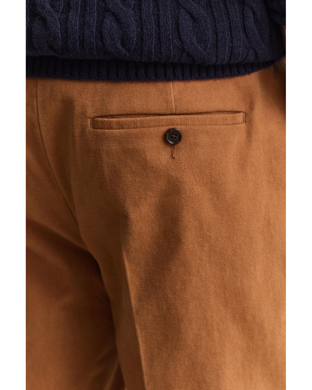 Gant Blue Moleskin Suit Pants for men
