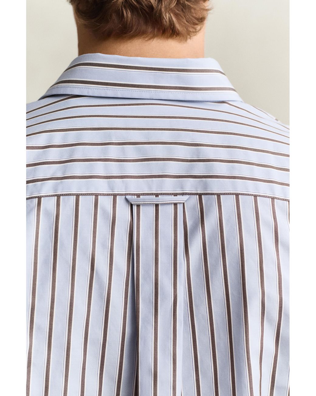 Gant Gray Dobby Striped Shirt Clear Sky for men