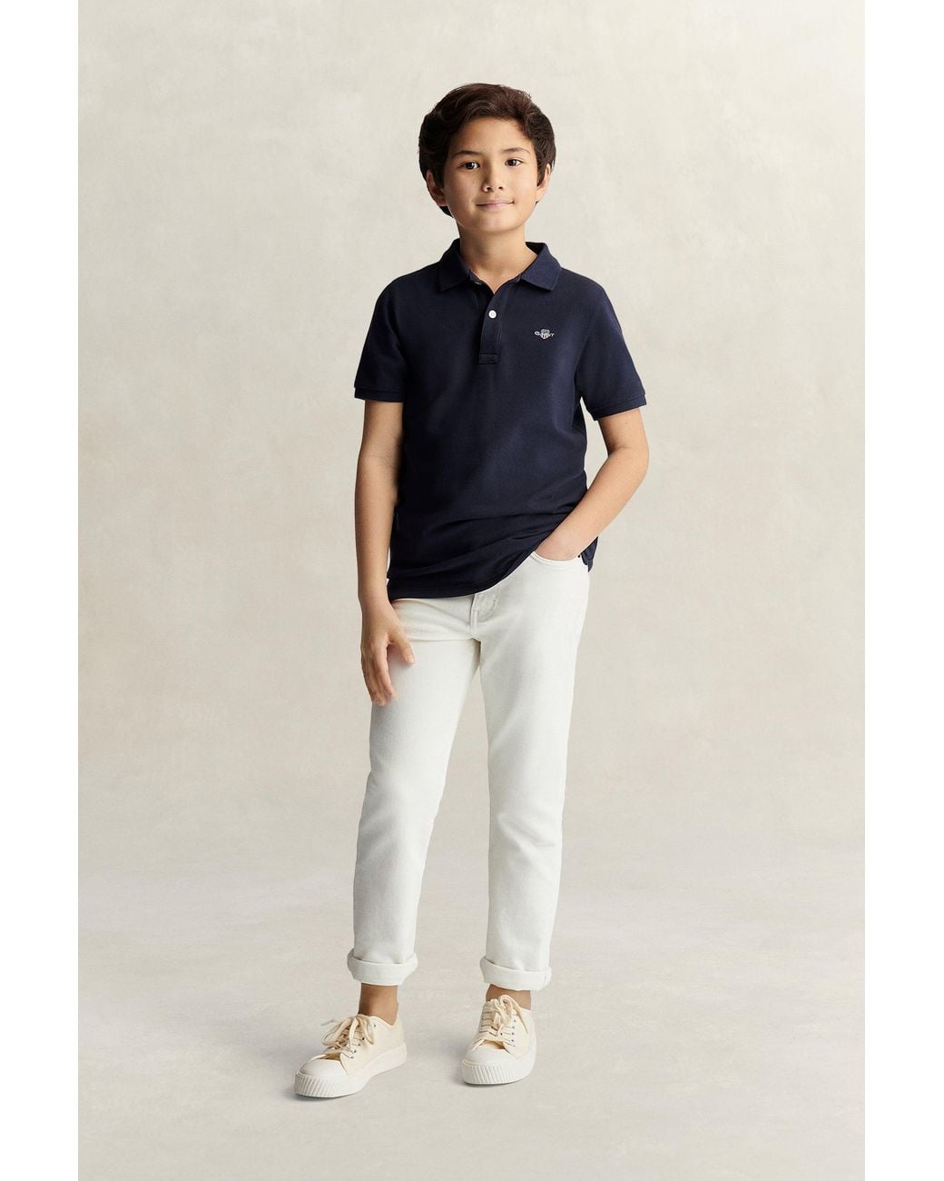 Gant Blue Teens Shield Polo Shirt Evening
