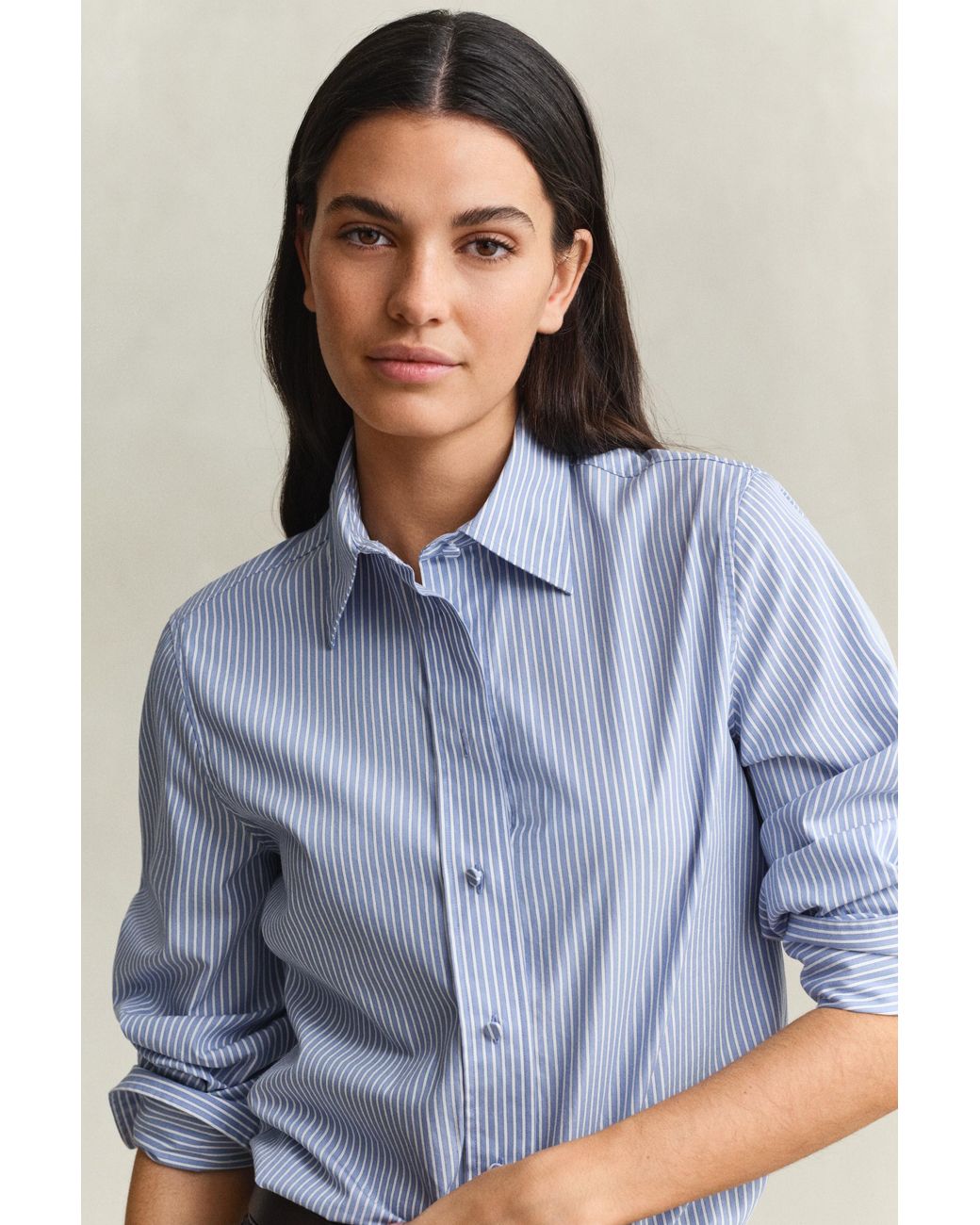 Gant Blue Striped Yoke Detail Shirt