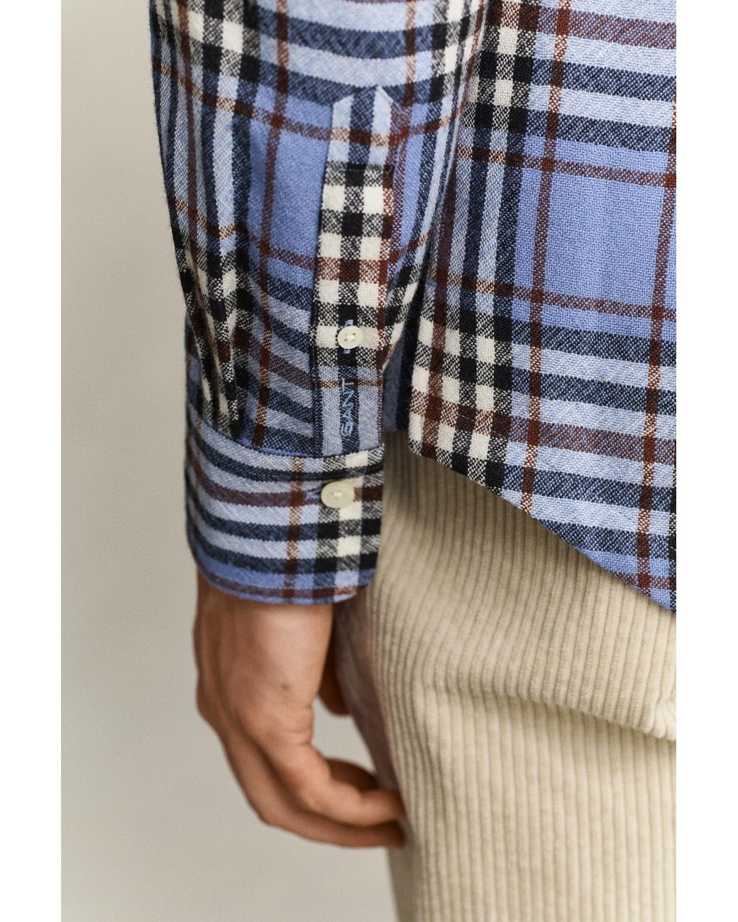 Gant Blue Pinnacle Wool Shirt Clear Sky for men