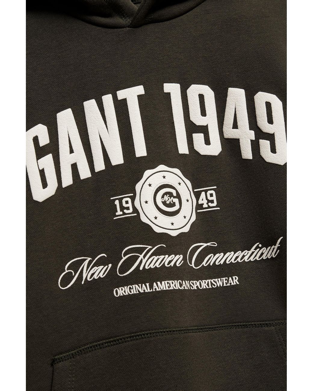 Gant Black Teens Teen Boys Collegiate Hoodie Dark Moss for men