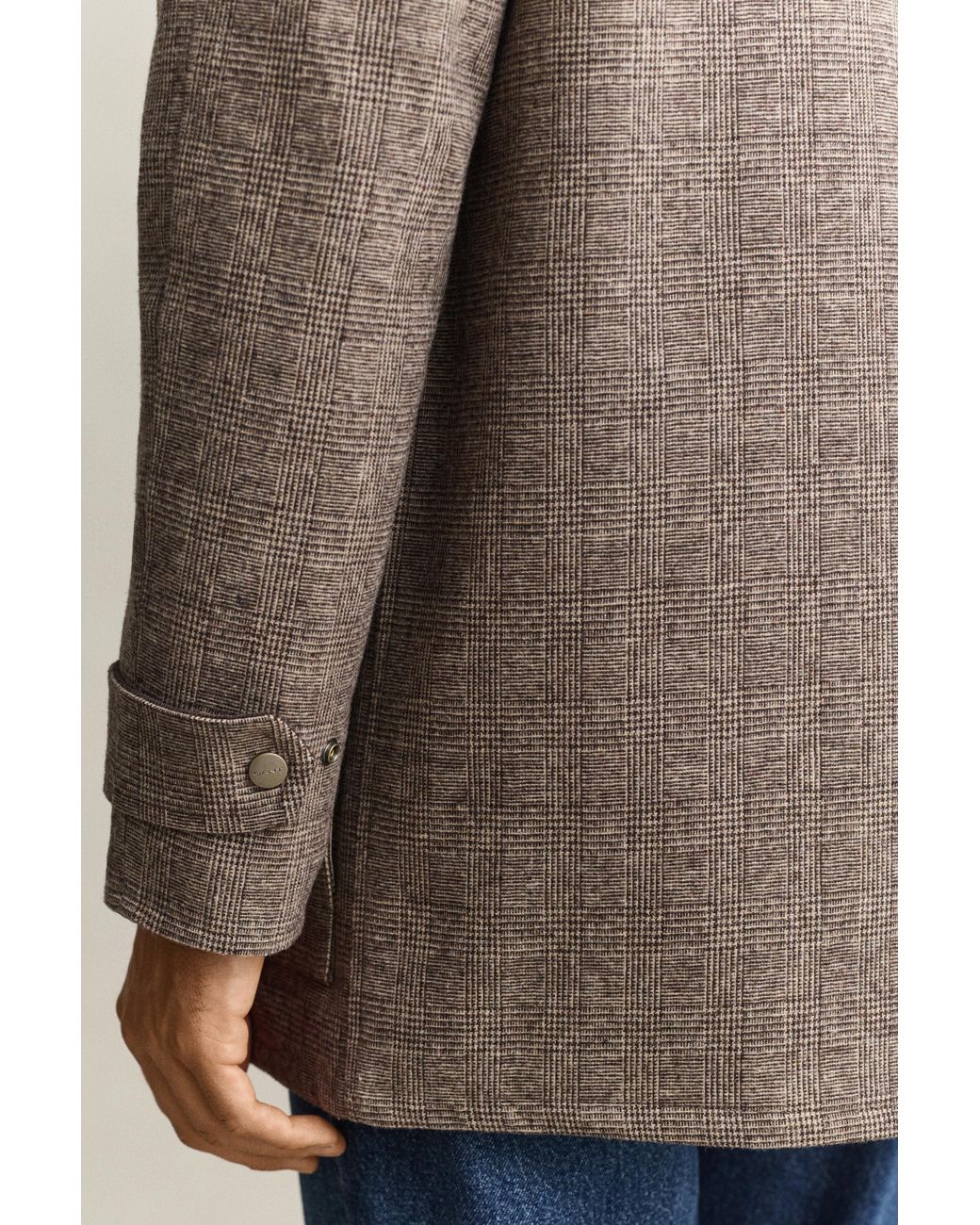 Gant Brown Wool Blend Double Decker Jacket for men