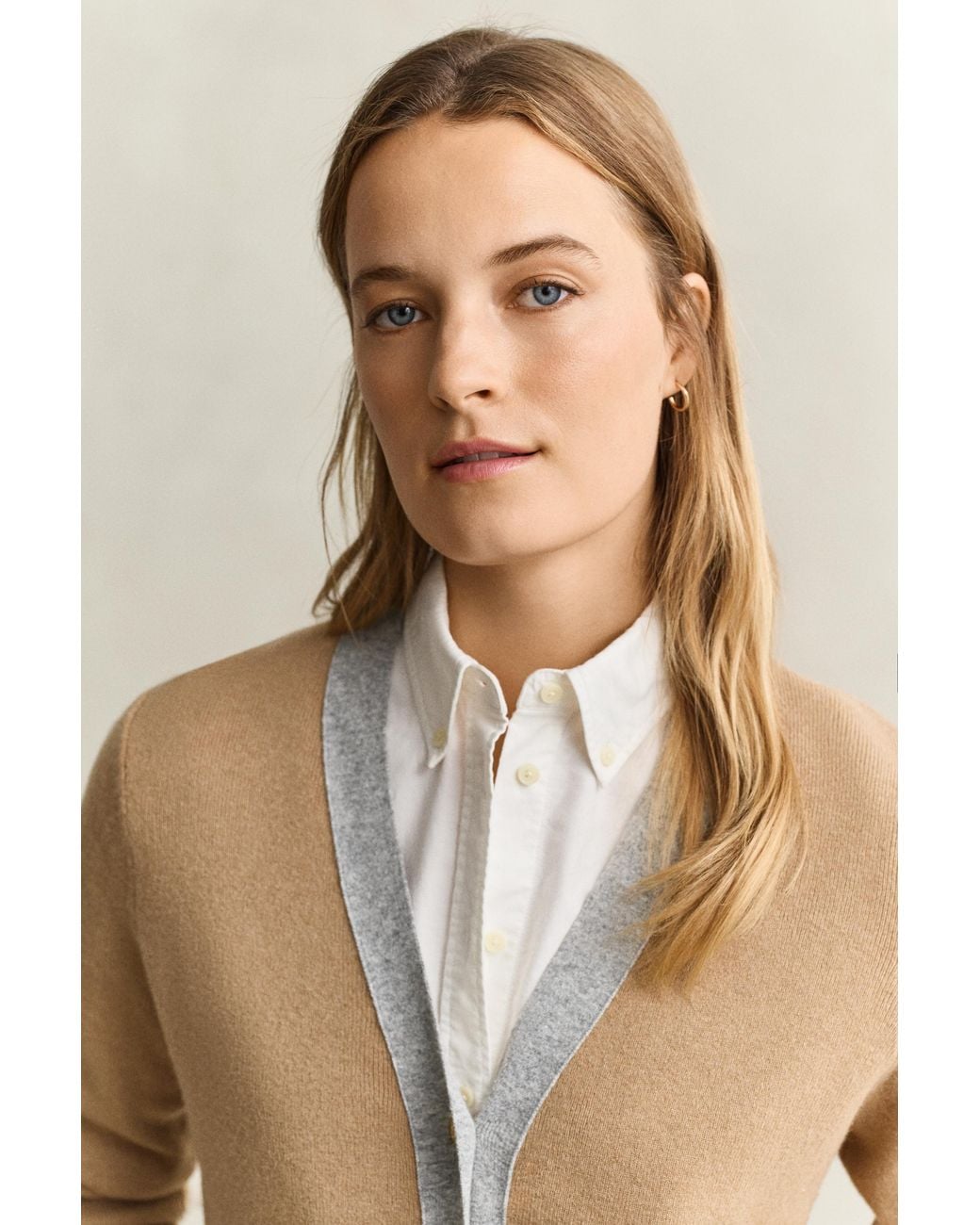 Gant Blue Contrast Cardigan Warm