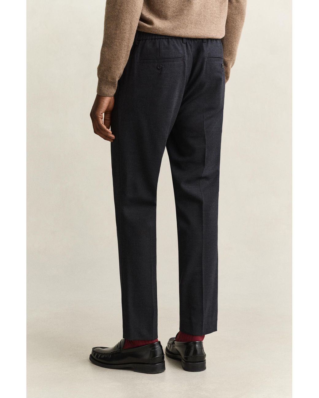 Gant Natural Tapered Wool Pants for men