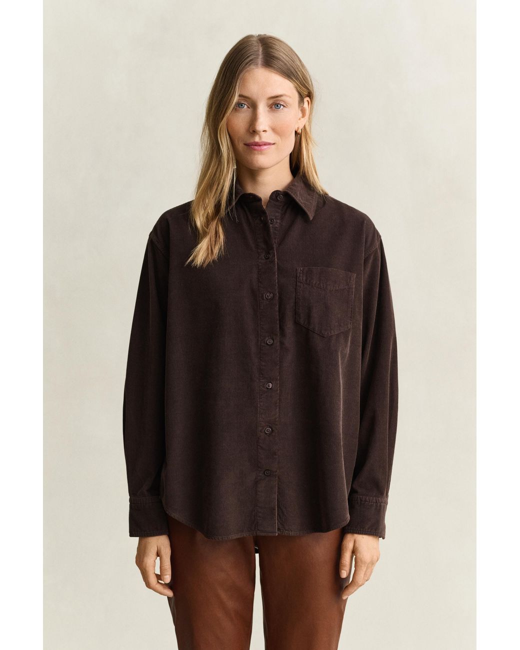 Gant Black Relaxed Corduroy Shirt Deep