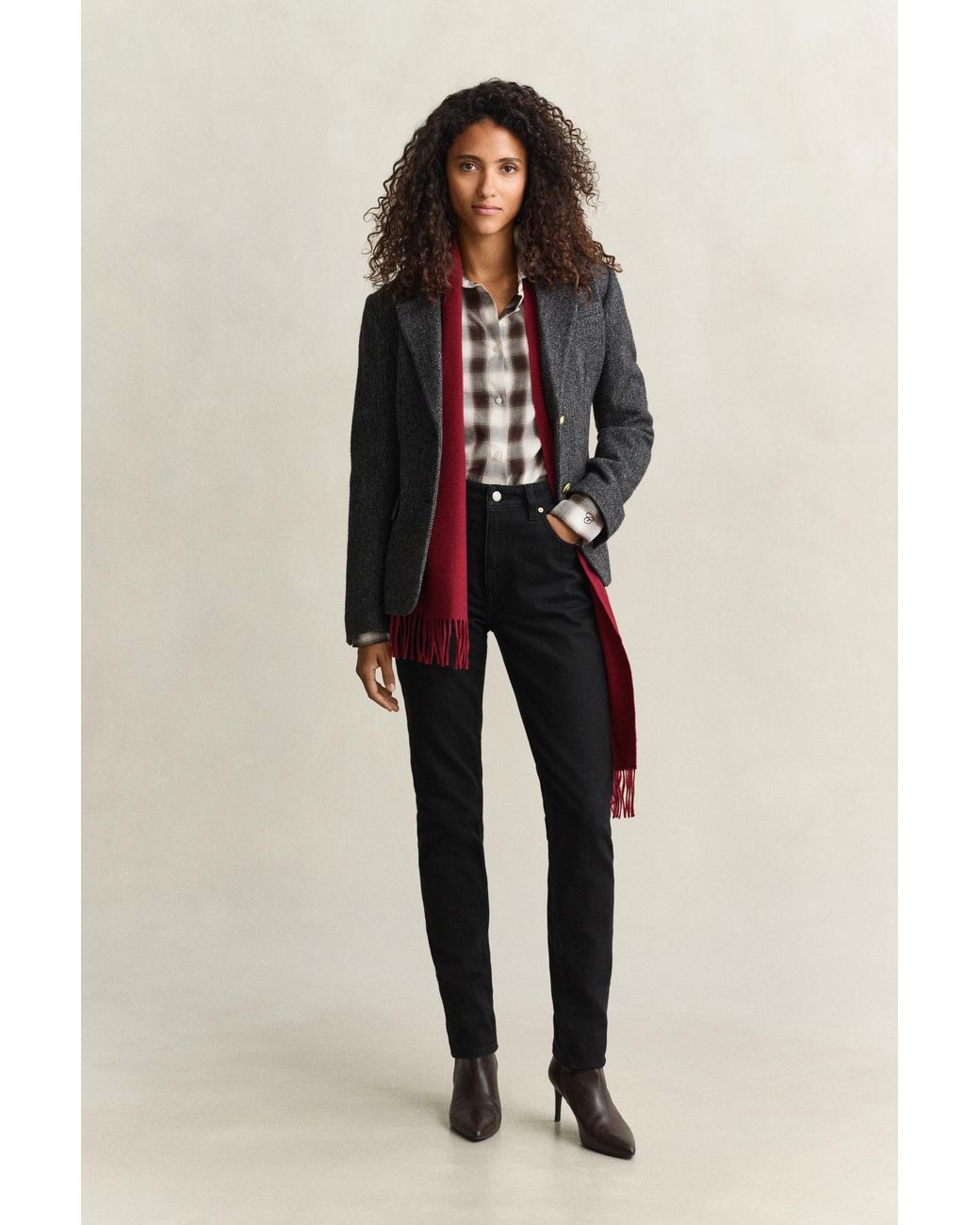 Gant Brown Regular Flannel Shirt Deep