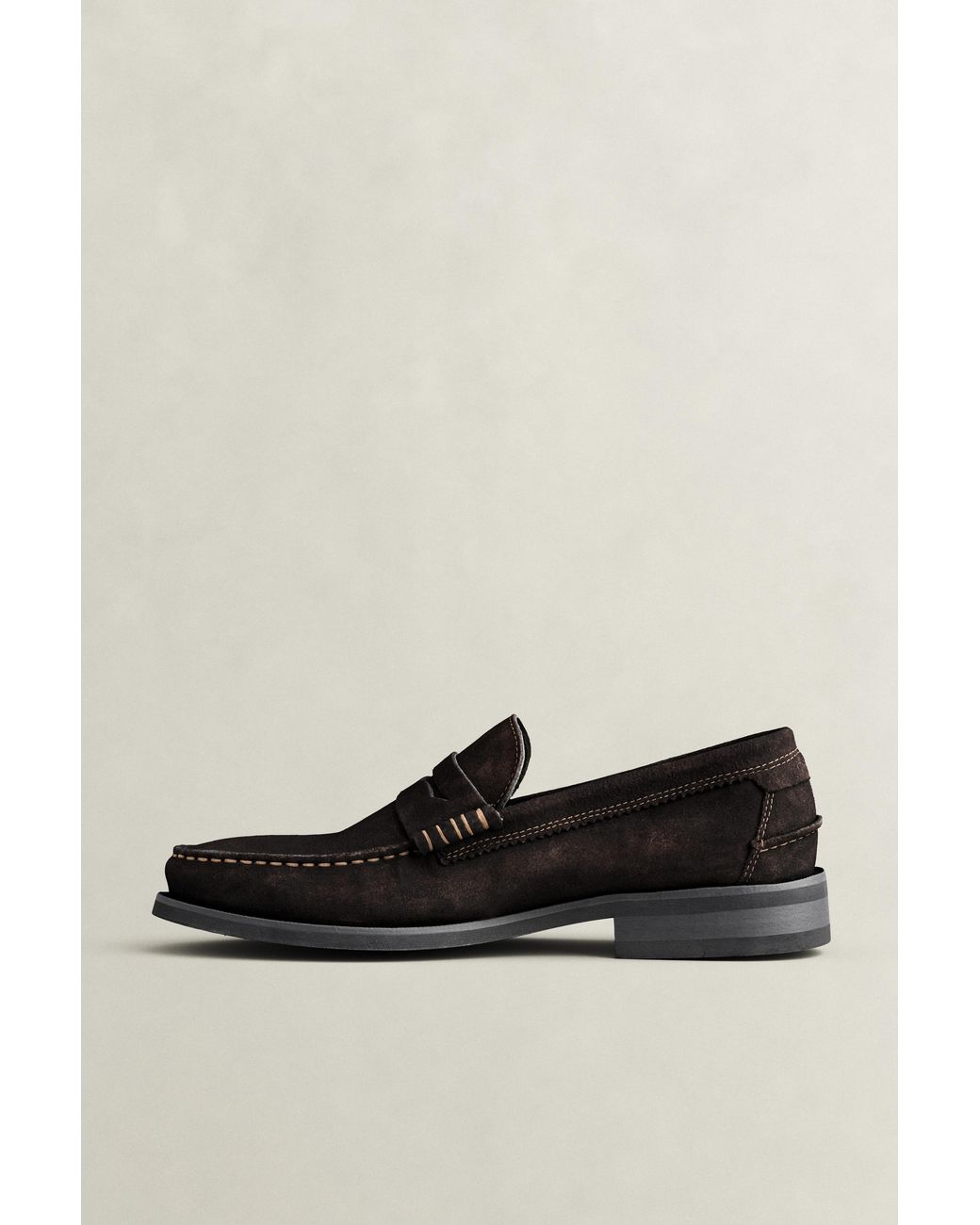 Gant Brown Lenkoxx Suede Loafers Weathered for men