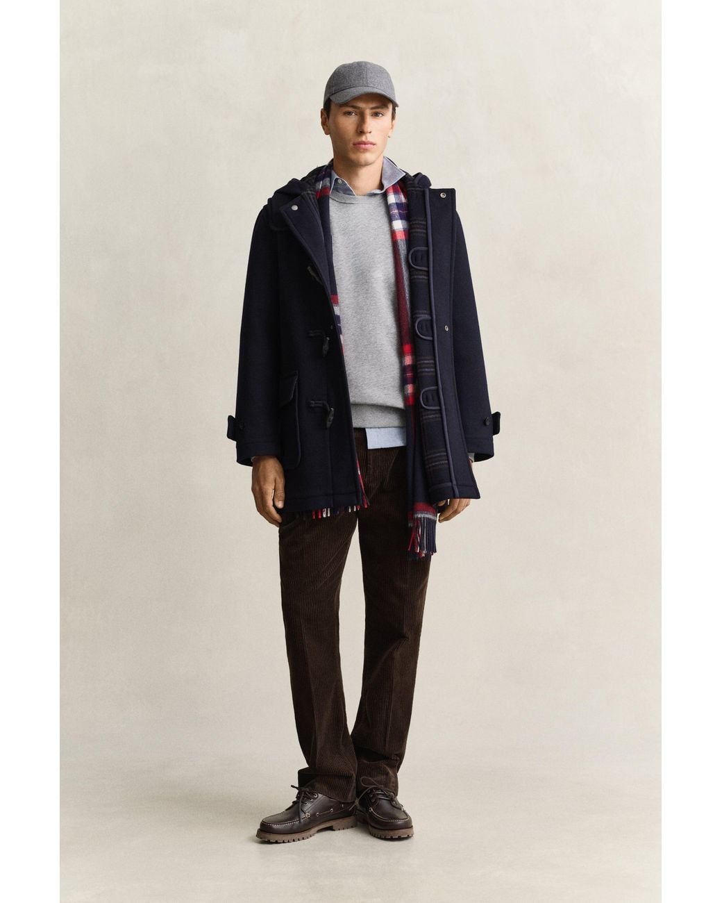 Gant Gray Shield Crew Neck Sweatshirt Melange for men