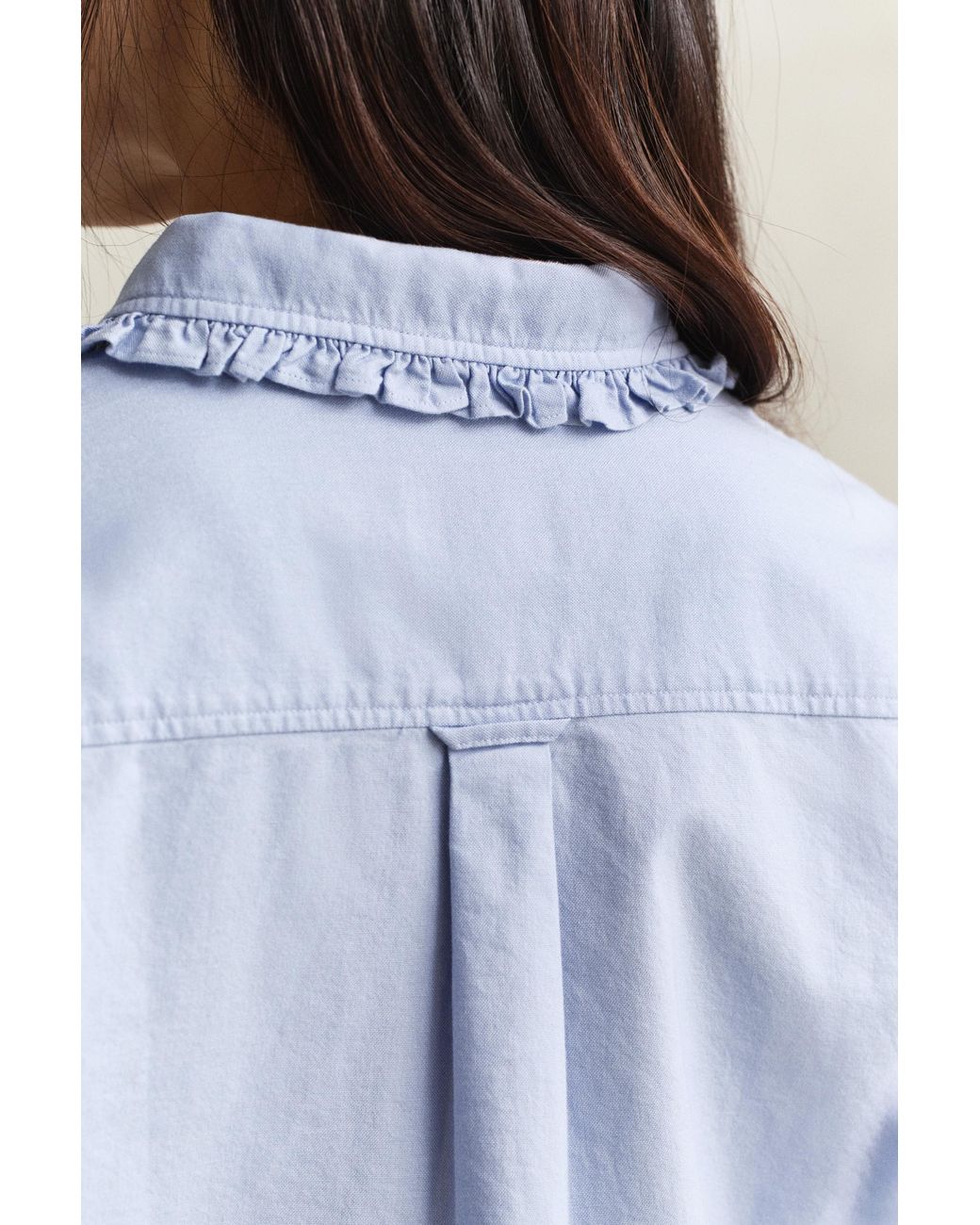 Gant Blue Frilly Classic Oxford Shirt