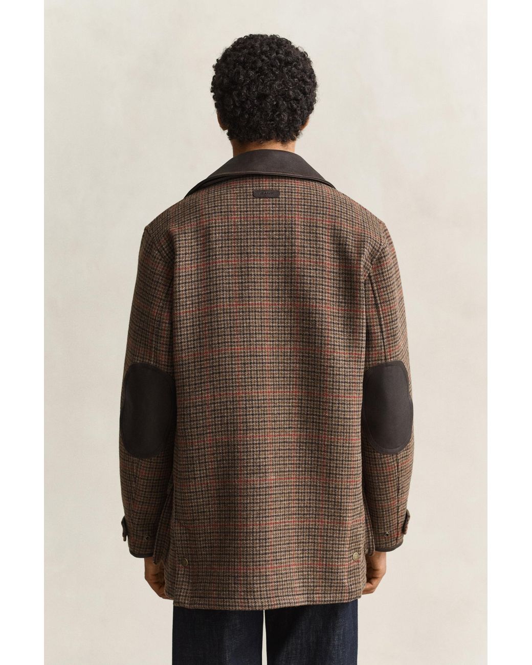 Gant Brown British Tweed Decker Jacket Dark Moss for men