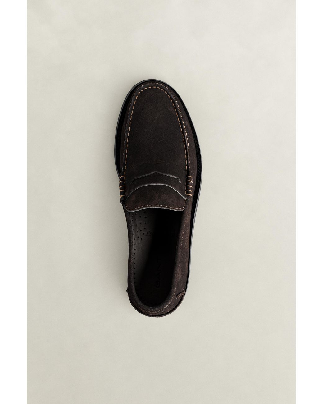 Gant Brown Lenkoxx Suede Loafers Weathered for men