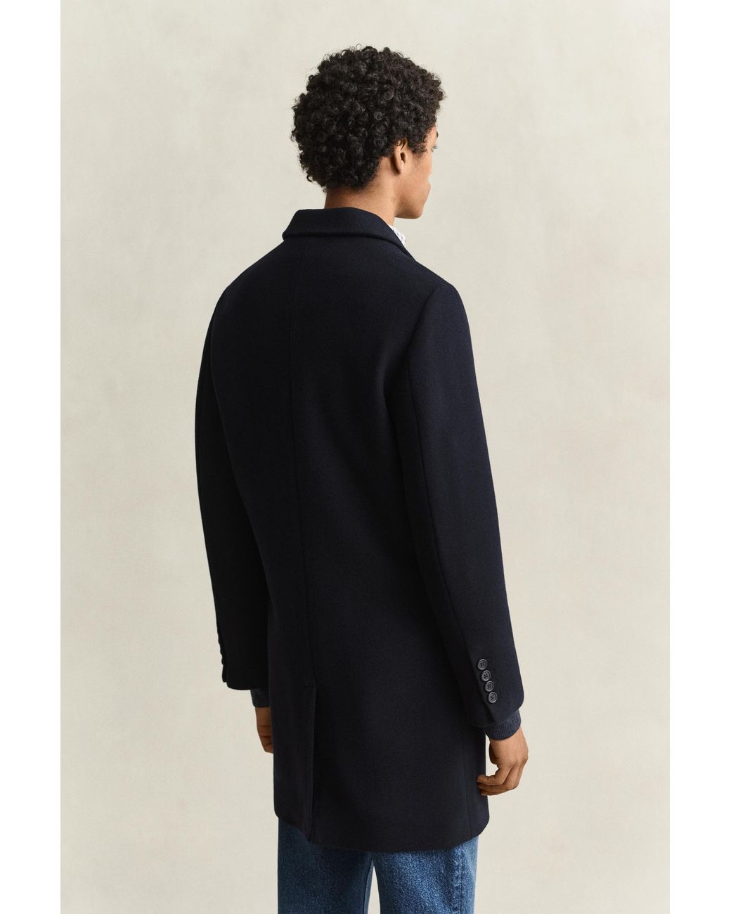 Gant Blue Wool Coat Evening for men