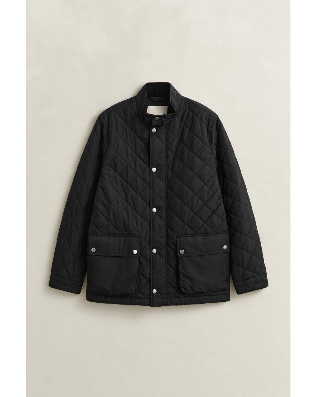 Gant Black Quilted Mid Jacket for men