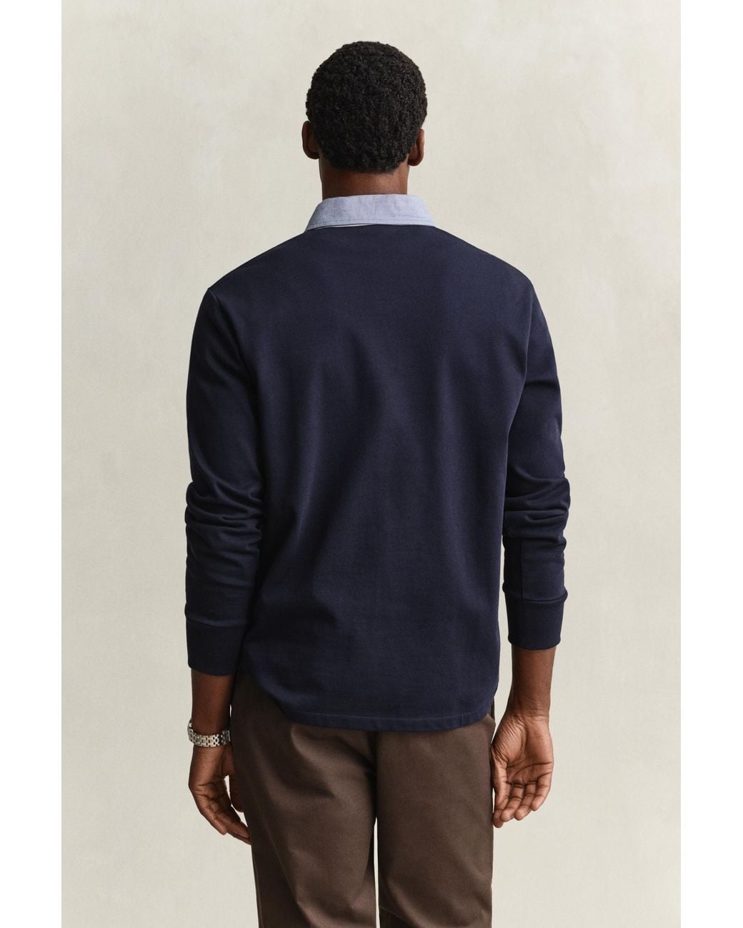 Gant Blue Chambray Collar Heavy Rugger for men