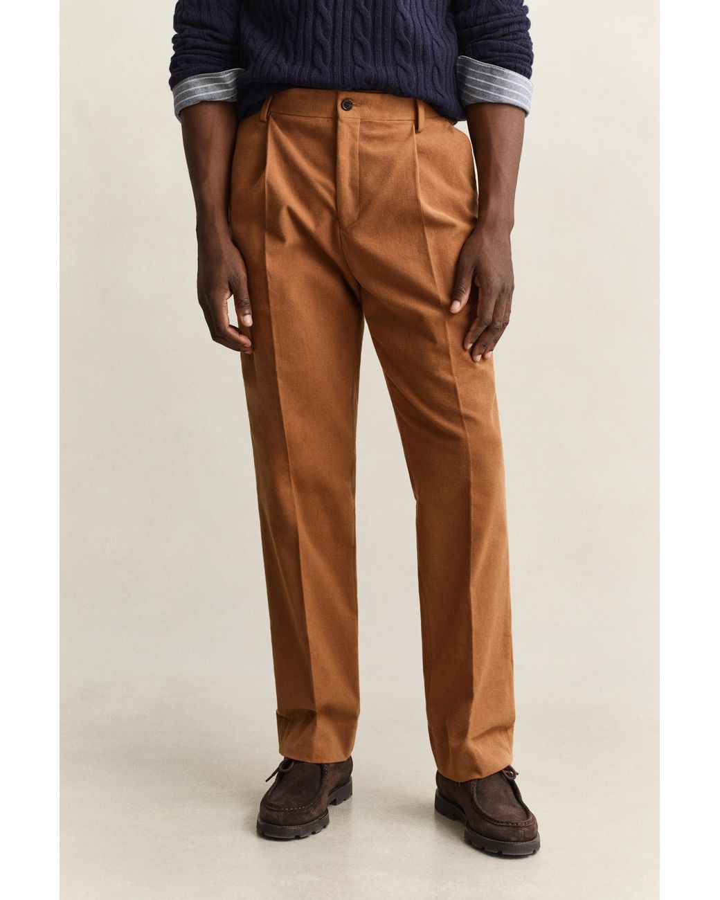 Gant Blue Moleskin Suit Pants for men