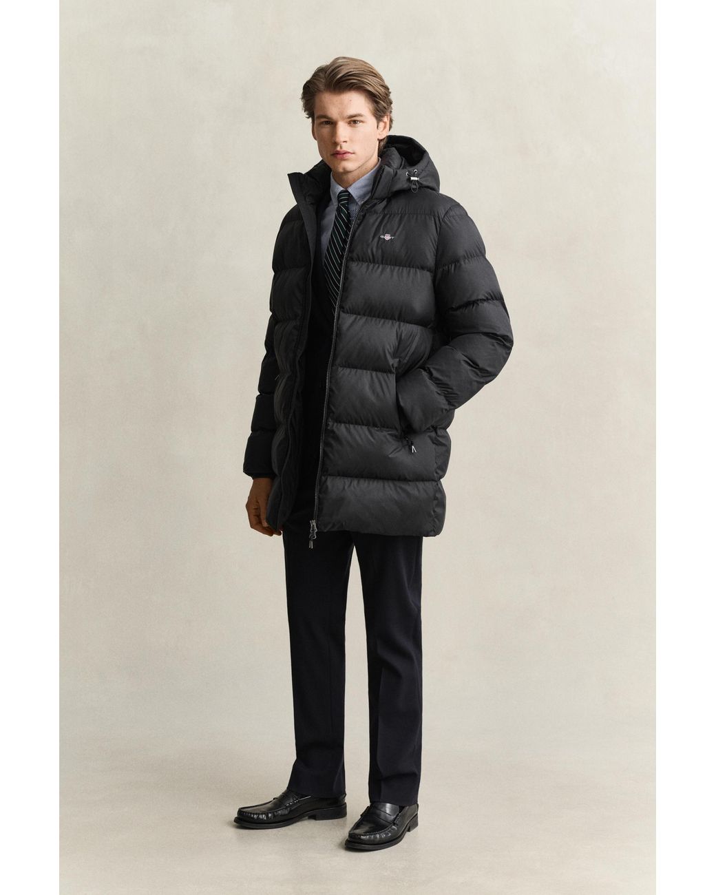 Gant Black Active Cloud Mid Length Jacket for men