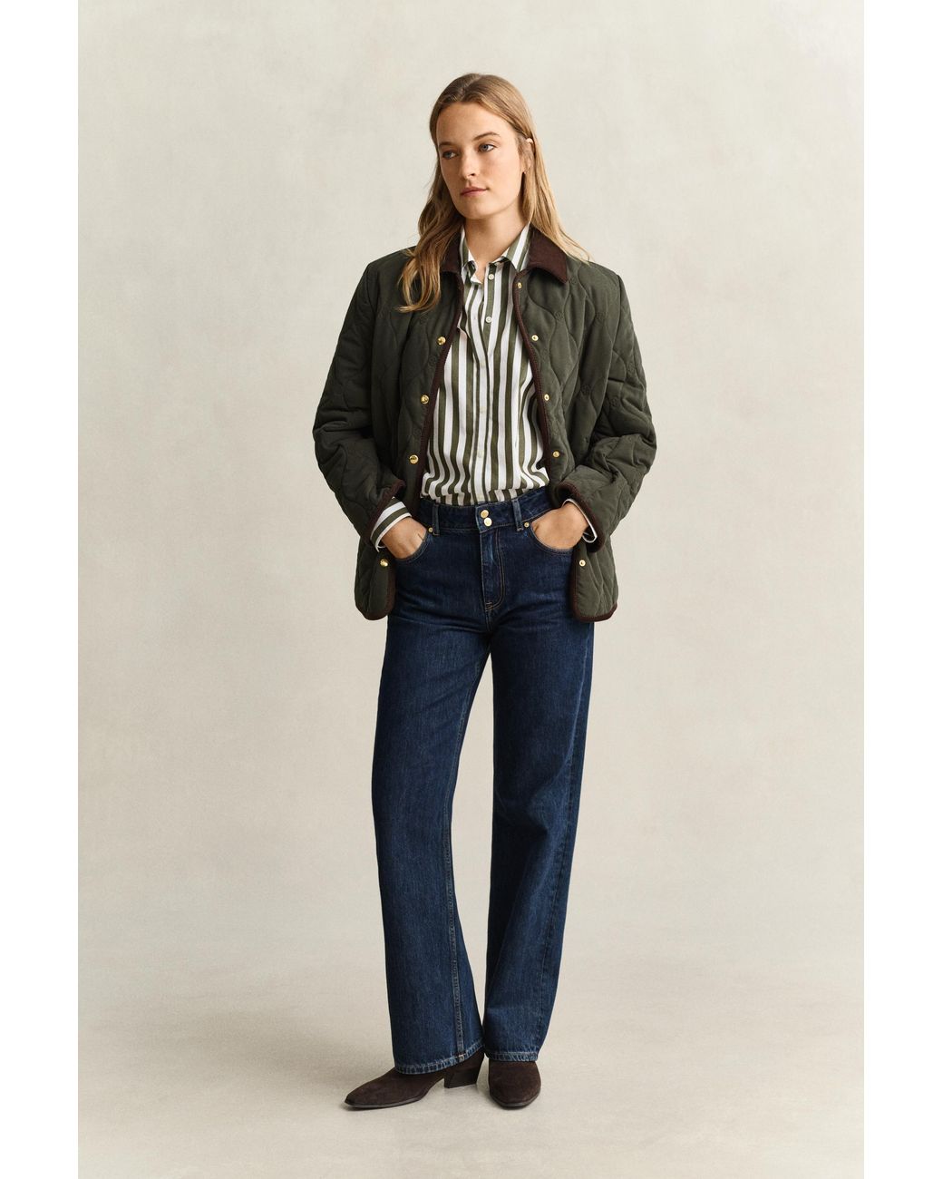 Gant Blue Relaxed Striped Poplin Shirt Country