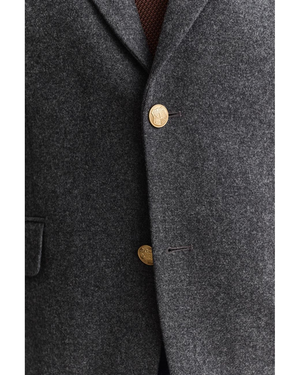 Gant Blue Classic Flannel Wool Club Blazer for men