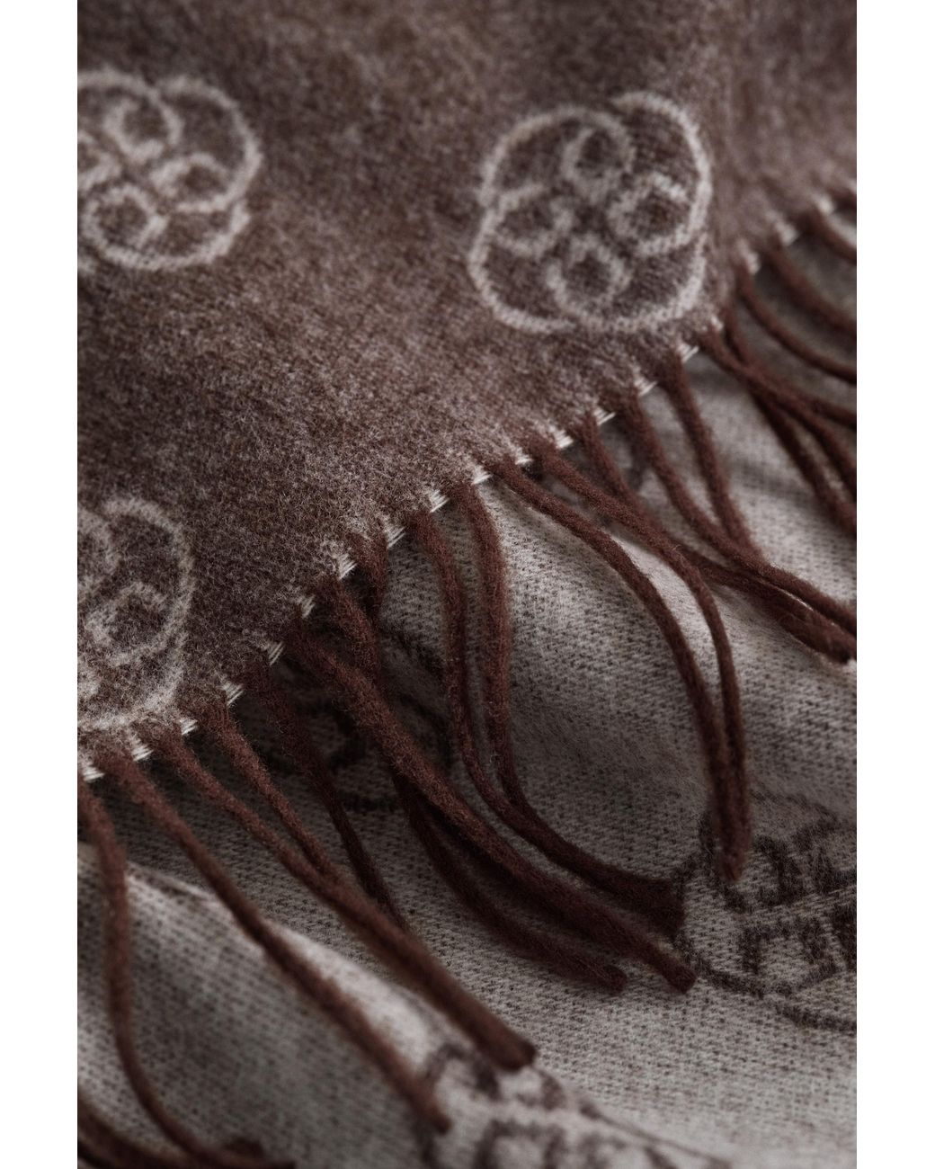 Gant Natural Monogram Wool Scarf Deep