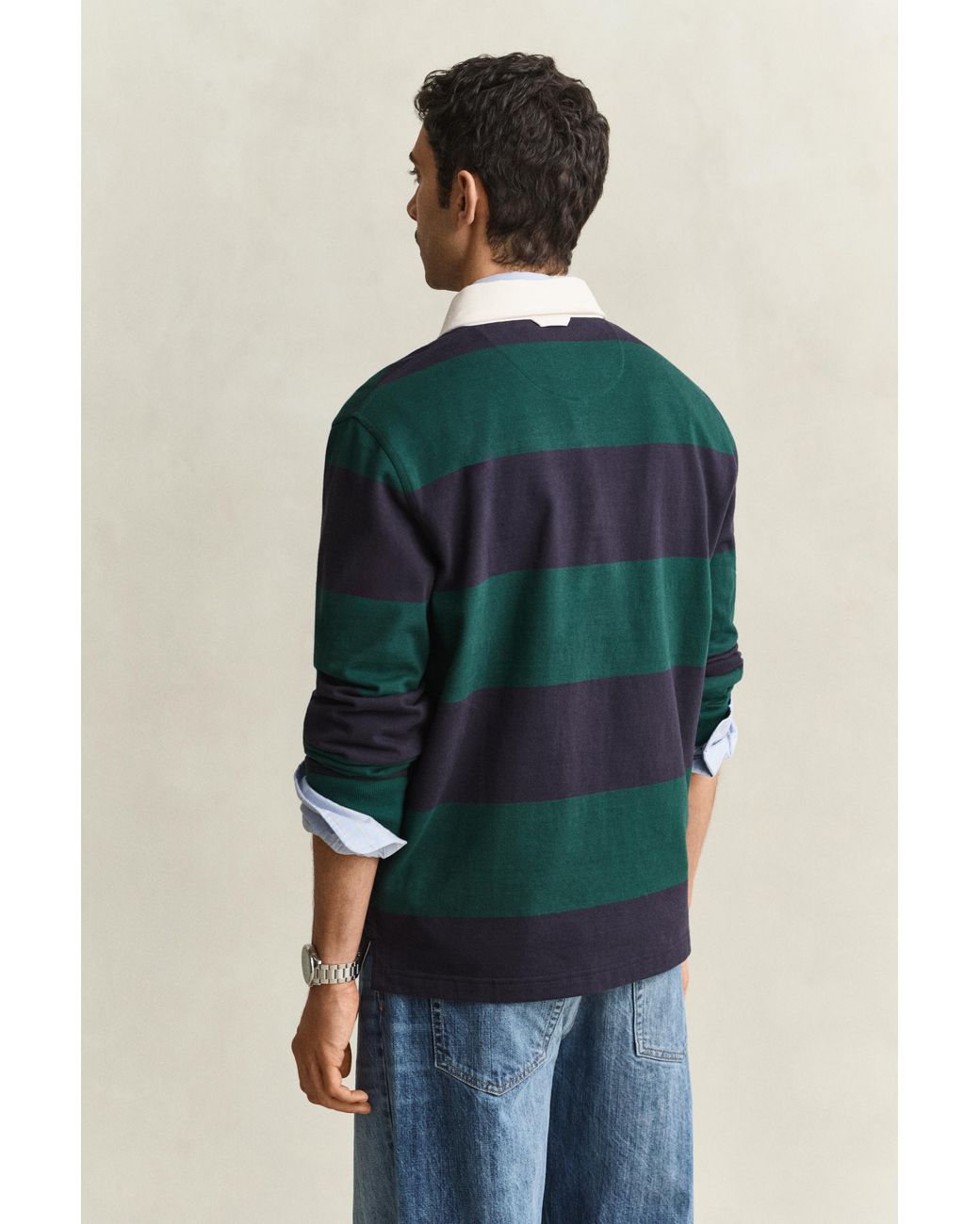 Gant Blue Striped Heavy Rugger for men