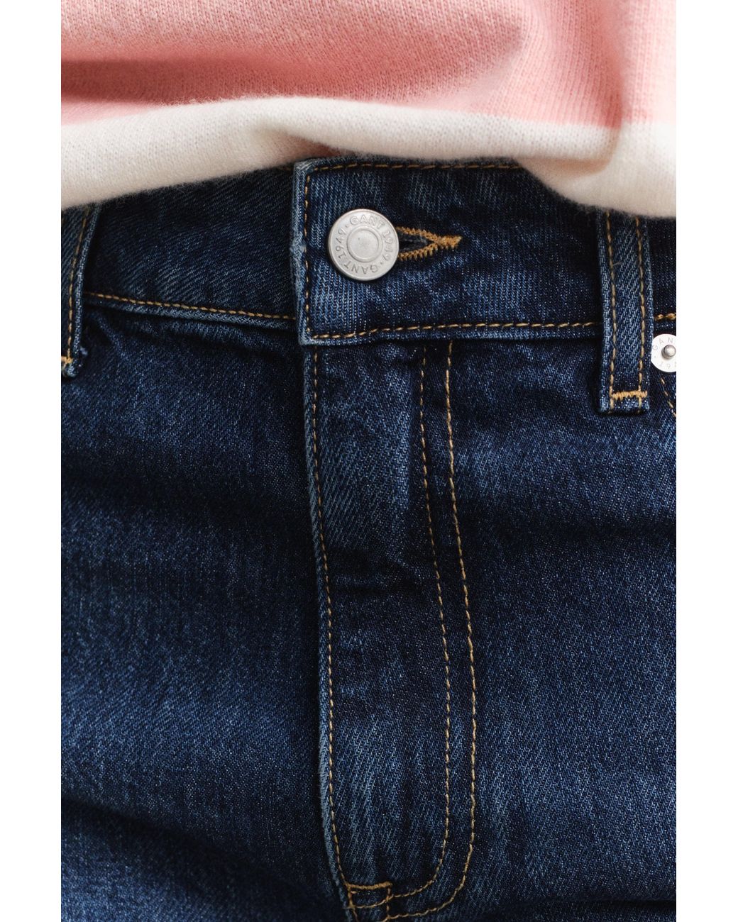 Gant Blue Relaxed Jeans Dark Worn In