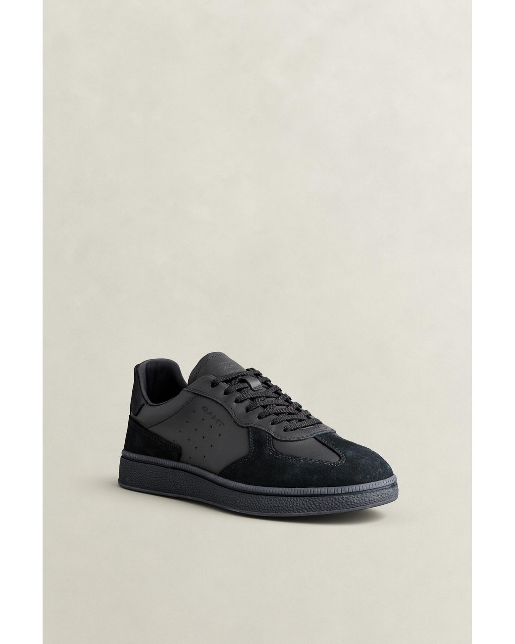 Gant Black Cuzmo Leather Suede Sneakers for men