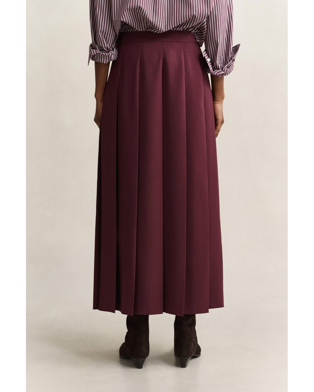Gant Multicolor Pleated Midi Skirt