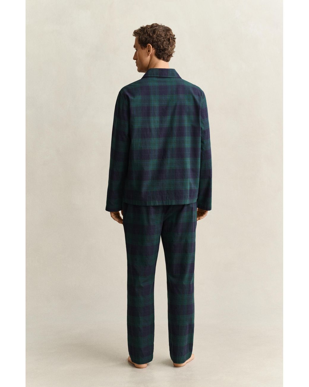Gant Blue Checked Pajama Set Gift Box Tartan for men