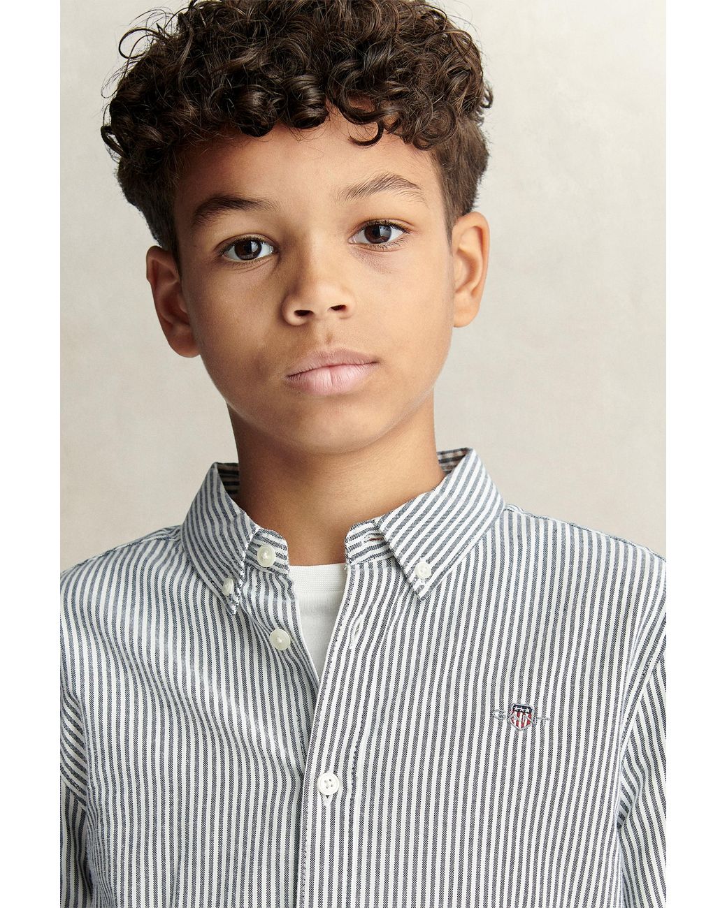 Gant Gray Teens Teen Boys Shield Striped Oxford Shirt Evening for men