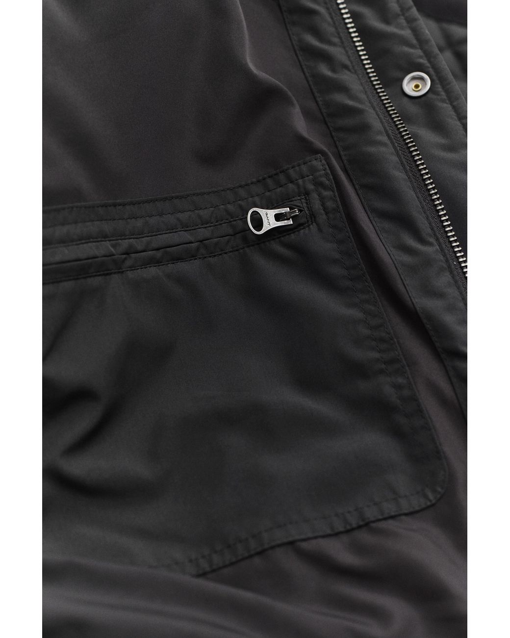 Gant Black Quilted Mid Jacket for men