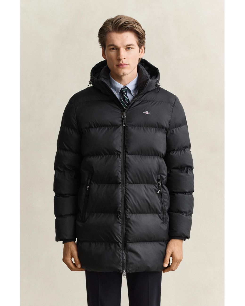 Gant Black Active Cloud Mid Length Jacket for men