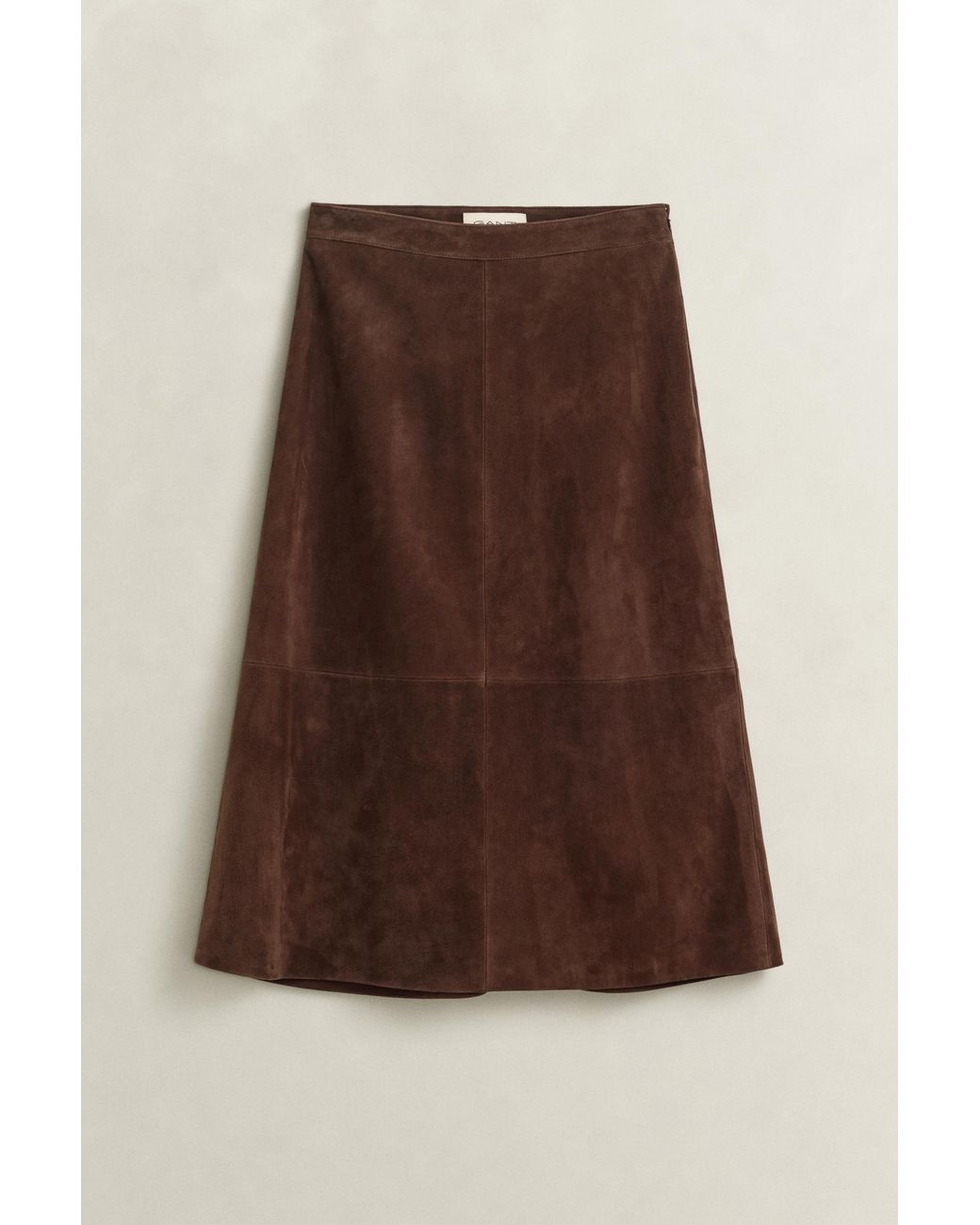Gant Natural Flared Suede Skirt Deep
