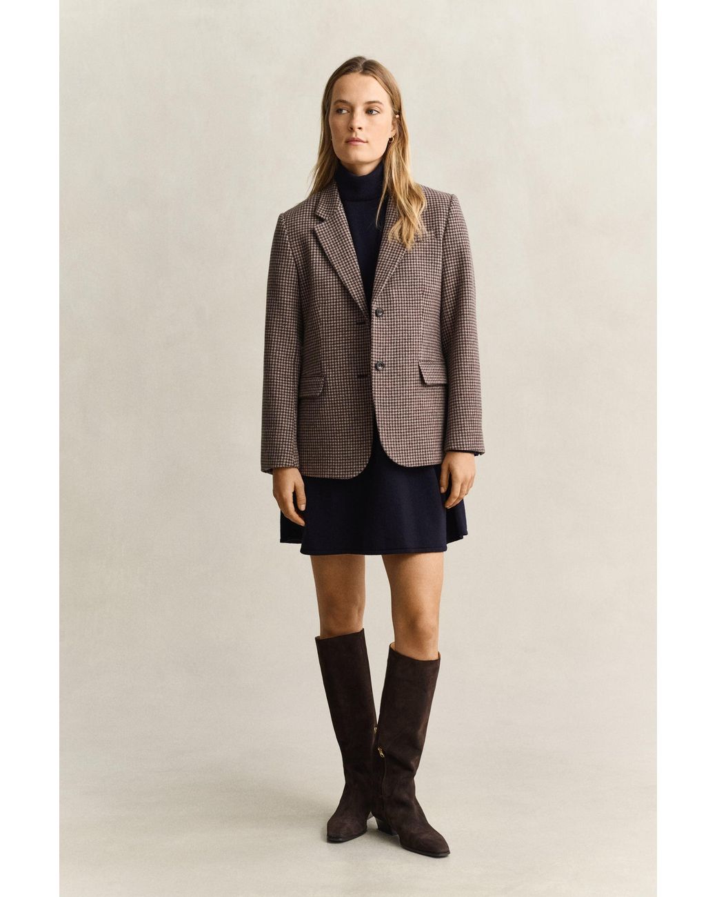 Gant Blue Superfine Lambswool Dress Evening