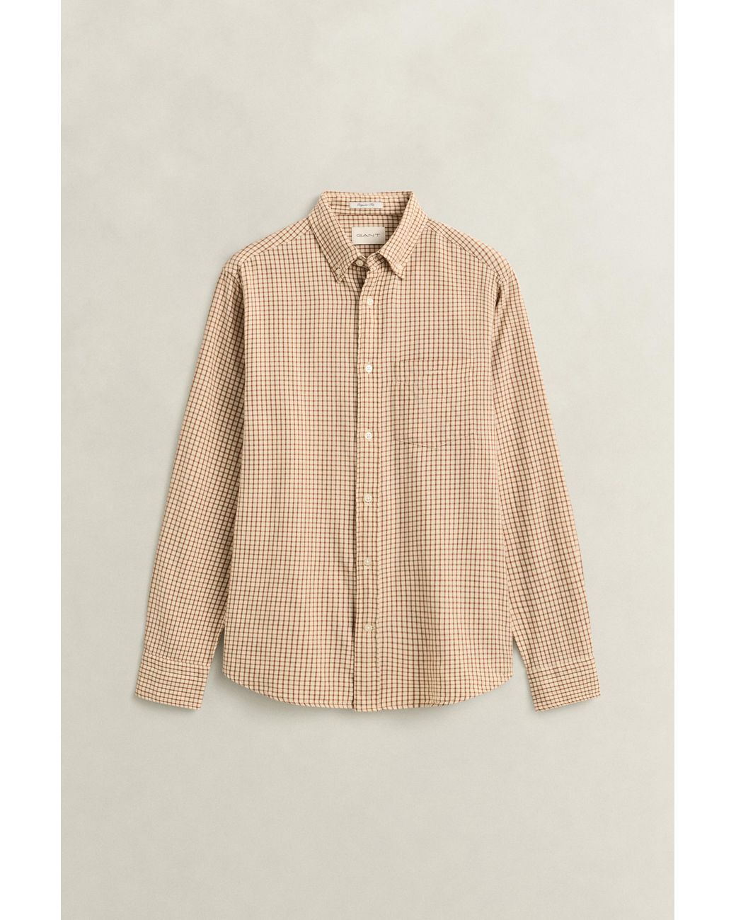 Gant Natural Checked Windblown Flannel Shirt for men