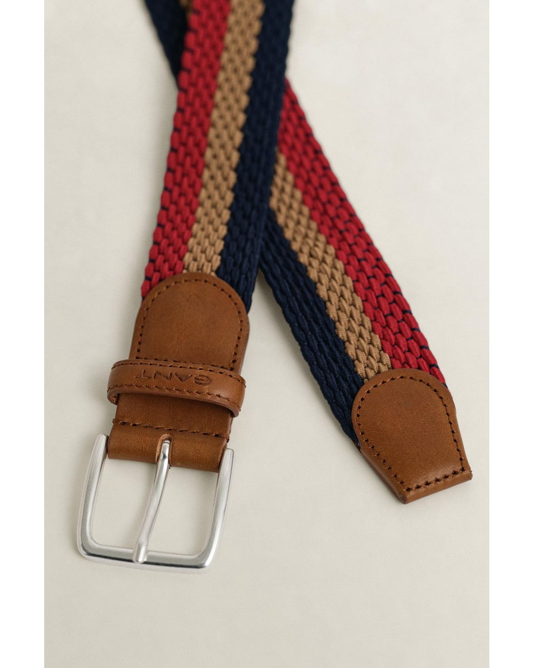 Gant Blue Braided Striped Belt Evening for men