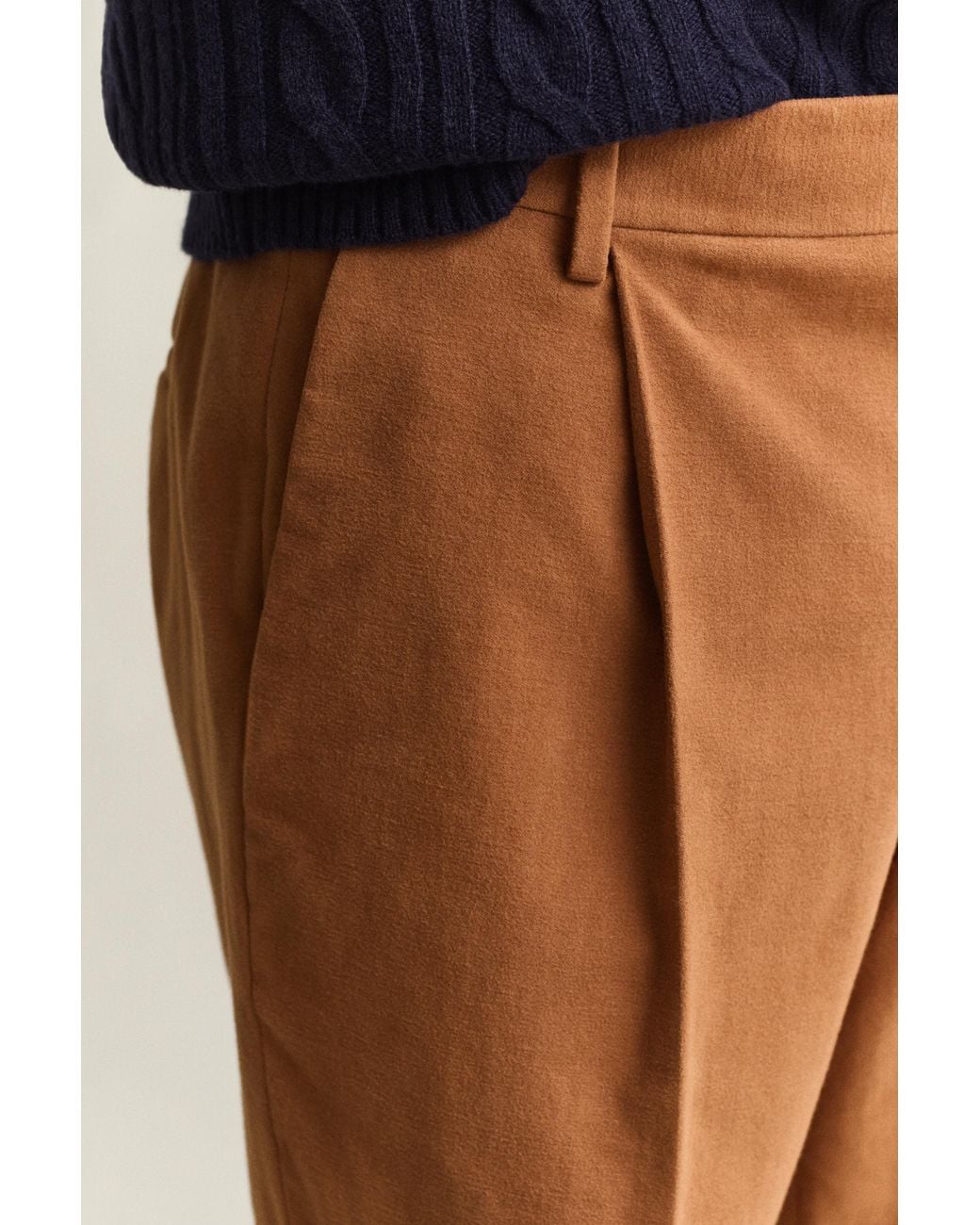 Gant Blue Moleskin Suit Pants for men