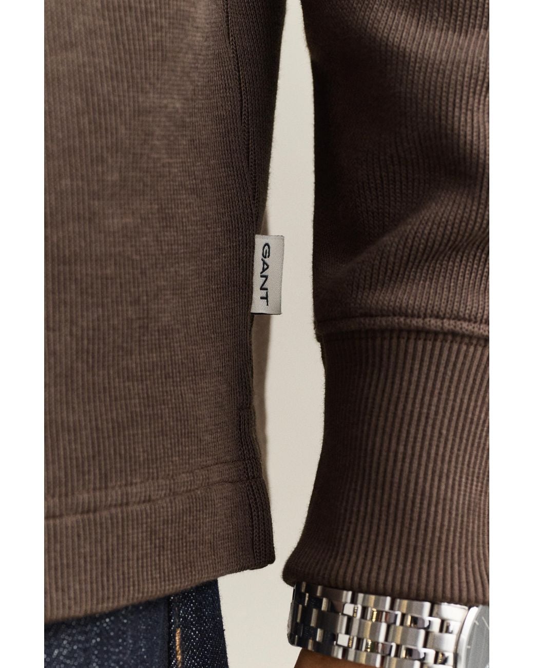 Gant Brown Half Zip Rugger for men