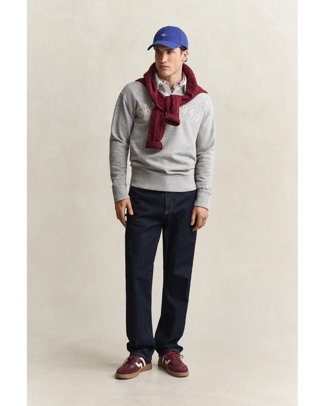 Gant Gray Heather Rugger Melange for men