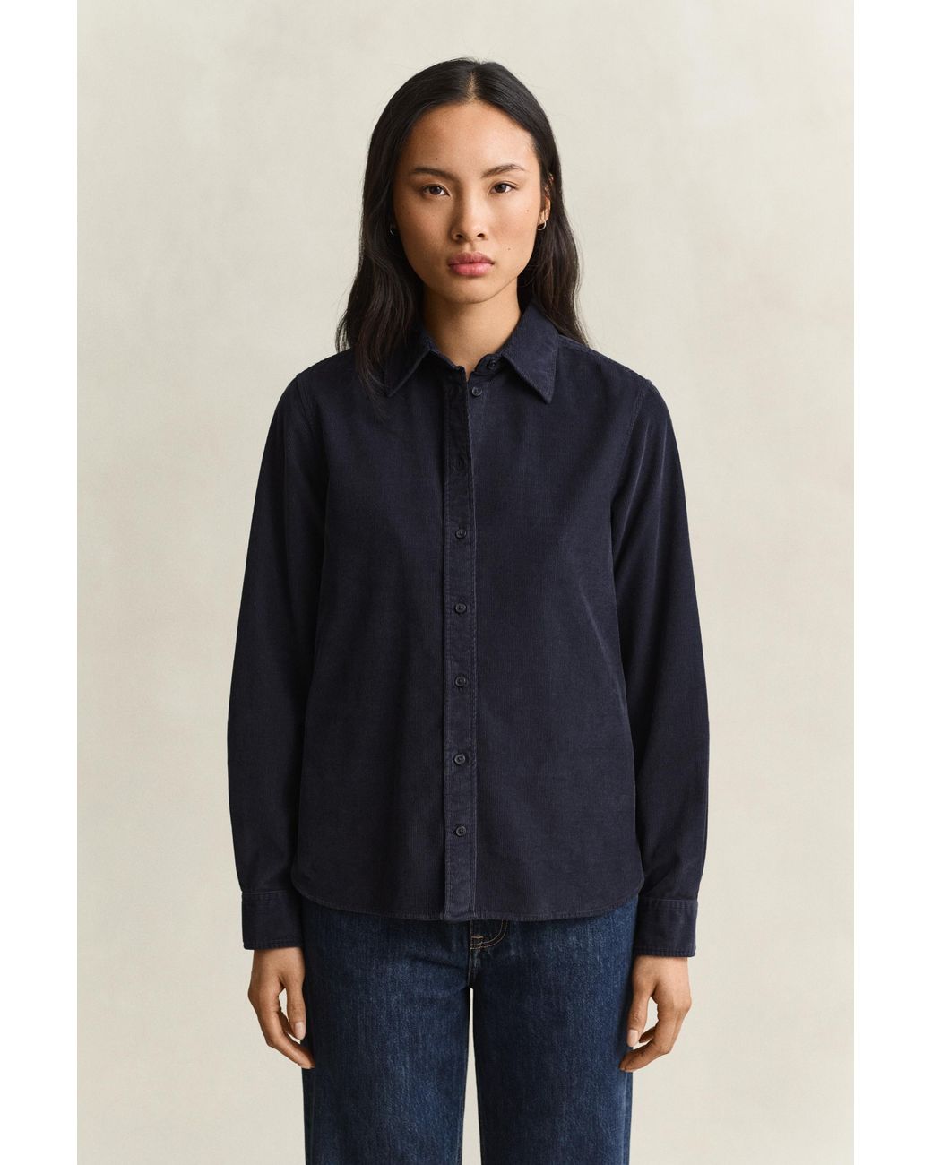 Gant Blue Regular Corduroy Shirt Evening
